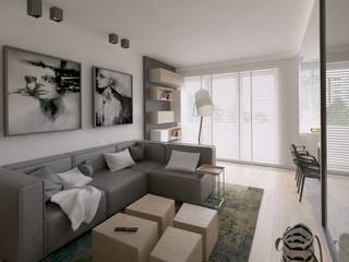 Apartament 100m2 Warszawa, The Vibe The Vibe Livings modernos: Ideas, imágenes y decoración