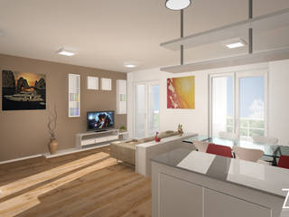 Appartamento Axa-Malafede, ZN ARCHITETTURA ZN ARCHITETTURA Modern living room