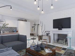 Scandinavian Apartment, DA-Design DA-Design Scandinavian style living room