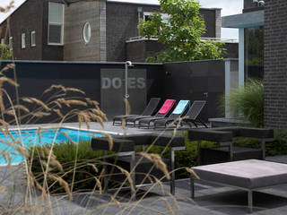Luxe van een zwembad en tuindouche , Hendriks Hoveniers Hendriks Hoveniers Jardines de estilo moderno