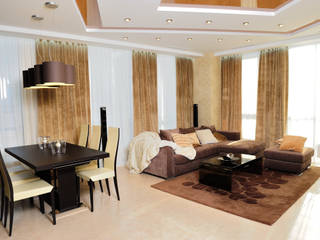 soft loft, pashchak design pashchak design Salones minimalistas