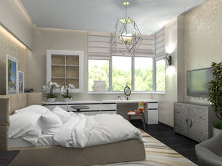 Песочная спальня, pashchak design pashchak design Habitaciones de estilo minimalista