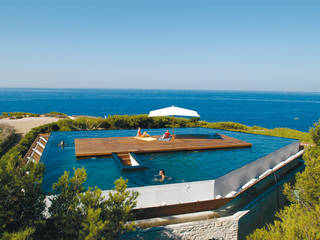 Maison Piscine, St Cyr sur Mer, MOA architecture MOA architecture مسبح لانهائي