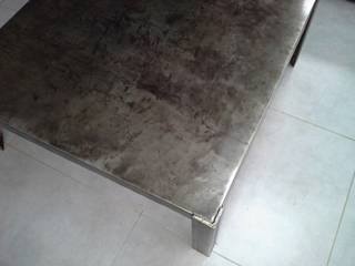 Meuble industriel table basse acier, M. Déco Industriel M. Déco Industriel غرفة المعيشة