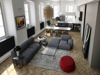Seamless Parquet Flooring by The Wood Galleries, The Wood Galleries The Wood Galleries Modern Living Room