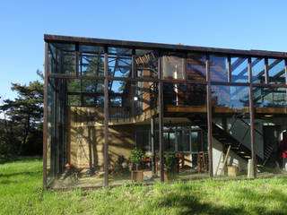 Maison bois sous verre..., eco-designer eco-designer Modern houses