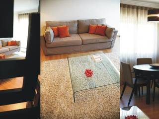 Apartamento c/ 2 quartos - Cacém, Sintra, Traço Magenta - Design de Interiores Traço Magenta - Design de Interiores Salas de estar modernas