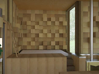 Lesnianski Wooden Pavilion, SHSH Architecture + Scenography SHSH Architecture + Scenography Modern style bedroom