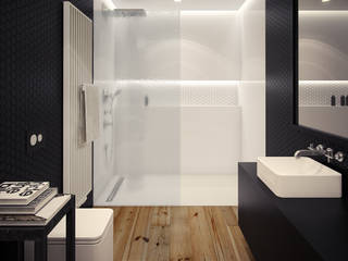 Loft Apartment, OFD architects OFD architects Phòng tắm phong cách tối giản