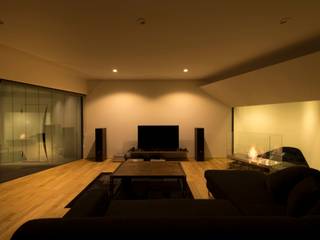 HMN residence, 浅香建築設計事務所 asaka architectural design 浅香建築設計事務所 asaka architectural design Salas de estar modernas