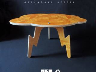 Pioruński stolik, bgdesign bgdesign ห้องนั่งเล่นโต๊ะกลางและโซฟา