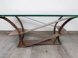 table basse twistée, ox-idee ox-idee Salas de estilo industrial Metal