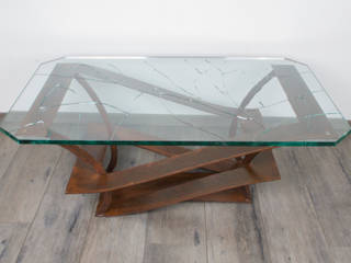 table basse twistée, ox-idee ox-idee Salas de estilo industrial Metal