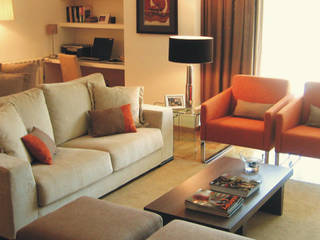 Apartamento c/ 2 quartos - Laranjeiras, Lisboa, Traço Magenta - Design de Interiores Traço Magenta - Design de Interiores Salas de estar modernas