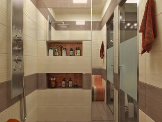 Яркая ванная комната с хамамом, Студия дизайна ROMANIUK DESIGN Студия дизайна ROMANIUK DESIGN ห้องน้ำ