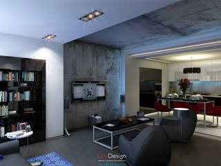 The Banny Apartment, DA-Design DA-Design Minimalistyczny salon
