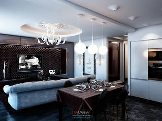 Glamour Apartment, DA-Design DA-Design Salones de estilo ecléctico