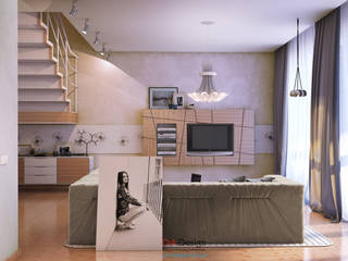 Modern House, DA-Design DA-Design Minimalistische woonkamers