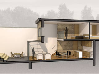 Turning abandoned garages into a two bedroom family home in Balham, PAD ARCHITECTS PAD ARCHITECTS Modern houses