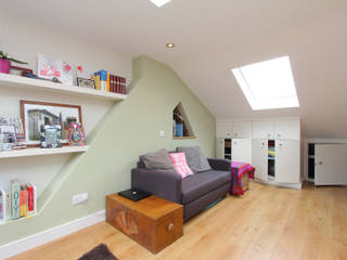 ​l-shaped dormer loft conversion clapham homify Modern study/office