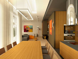 Дом в пос. Охта-Парк, oneione oneione Minimalist dining room