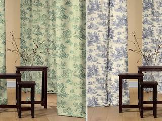 Décoration sur mesure en TOILE DE JOUY rideau et tissu haut de gamme, Rideau-voile Rideau-voile Cửa sổ & cửa ra vào phong cách kinh điển