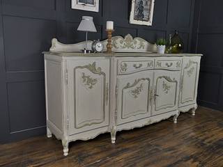 4 Door Shabby Chic French Sideboard, The Treasure Trove Shabby Chic & Vintage Furniture The Treasure Trove Shabby Chic & Vintage Furniture غرفة السفرة