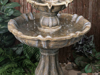 Zuvan 2 Tier Water Fountain Primrose Rustic style garden Accessories & decoration