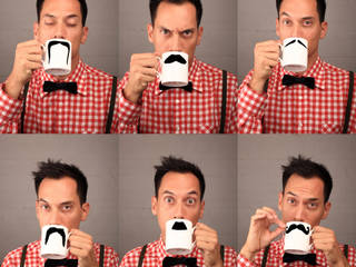 Original Moustache Mugs, Peter Ibruegger Studio Peter Ibruegger Studio مطبخ