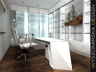 Modern Office Design, wyszomirska design wyszomirska design Рабочий кабинет в стиле модерн