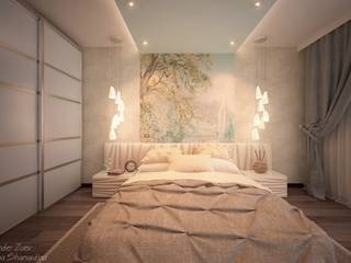 Дизайн спальни в современном стиле, Студия интерьерного дизайна happy.design Студия интерьерного дизайна happy.design Dormitorios de estilo moderno