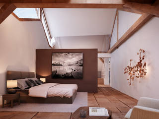 Historisch-rustikaler Charme im modernen Look: Komplettsanierung eines Mehrfamilienhauses, von Mann Architektur GmbH von Mann Architektur GmbH Rustic style bedroom