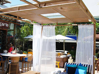 Mostra Trançarte - Casashopping, Cadore Arquitetura Cadore Arquitetura Tropical style balcony, veranda & terrace