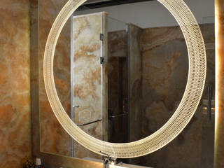 Bespoke Glazz Mirrors, Alguacil & Perkoff Ltd. Alguacil & Perkoff Ltd. Bagno moderno Vetro