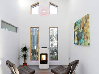 Schoolmasters modular eco house, build different build different Modern living room