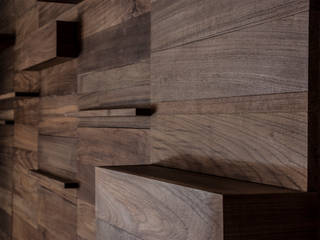 TEAK WALL, streethomestudio streethomestudio Стены и пол в стиле модерн