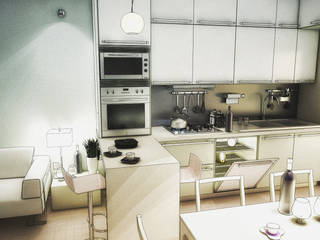 Piccolo appartamento per una giovane coppia, Fluido Design Studio Fluido Design Studio