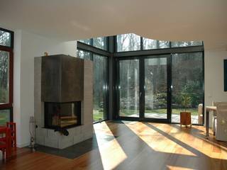 Einfamilienwohnhaus im Landkreis Hamburg/ Harburg, Architekt Witte Architekt Witte Ruang Keluarga Modern Kayu Wood effect