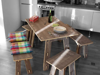 Fichte Macchiato, Werkhaus Design + Produktion GmbH Werkhaus Design + Produktion GmbH Dining roomTables