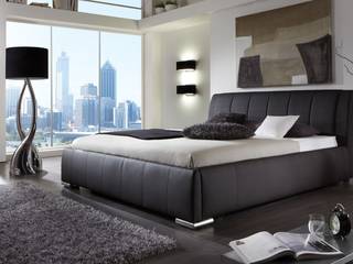 Przytulna sypialnia - łóżka tapicerowane , mebel4u mebel4u غرفة نوم