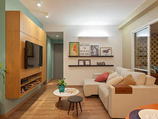 RESIDÊNCIA MAYNARD, Isabela Bethônico Arquitetura Isabela Bethônico Arquitetura Modern living room