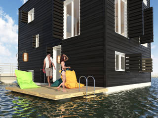Loods, M&M Watervilla M&M Watervilla Casas modernas: Ideas, imágenes y decoración