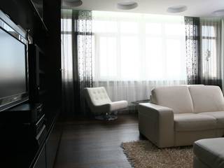 Дизайн интерьера четырехкомнатной квартиры. г. Саратов, Павел Исаев Павел Исаев Ruang Keluarga Minimalis