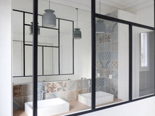 Suite parentale + 2 SDB à Colombes (92), Yeme + Saunier Yeme + Saunier Habitaciones de estilo minimalista