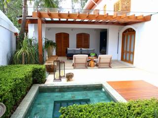 Residência Jardim Marajoara, MeyerCortez arquitetura & design MeyerCortez arquitetura & design Hiên, sân thượng phong cách hiện đại