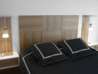 Design mobilier pour un particulier, Yeme + Saunier Yeme + Saunier ห้องนอนเตียงนอนและหัวเตียง