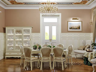 Германия, г. Баден-Баден, вилла 500 м2 , студия Design3F студия Design3F Classic style dining room