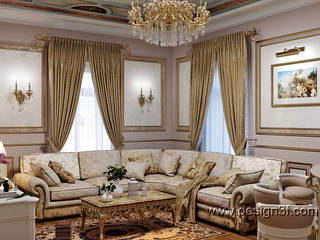 Германия, г. Баден-Баден, вилла 500 м2 , студия Design3F студия Design3F Classic style living room