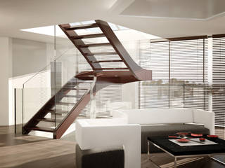 MELBOURNE- Eleganze Wangentreppe aus Holz, Siller Treppen/Stairs/Scale Siller Treppen/Stairs/Scale 階段 木 木目調