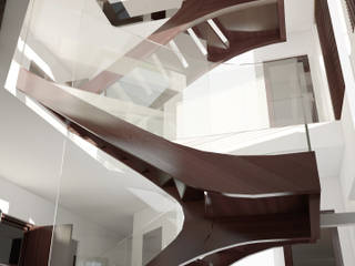 MELBOURNE- Eleganze Wangentreppe aus Holz, Siller Treppen/Stairs/Scale Siller Treppen/Stairs/Scale 階段 木 木目調